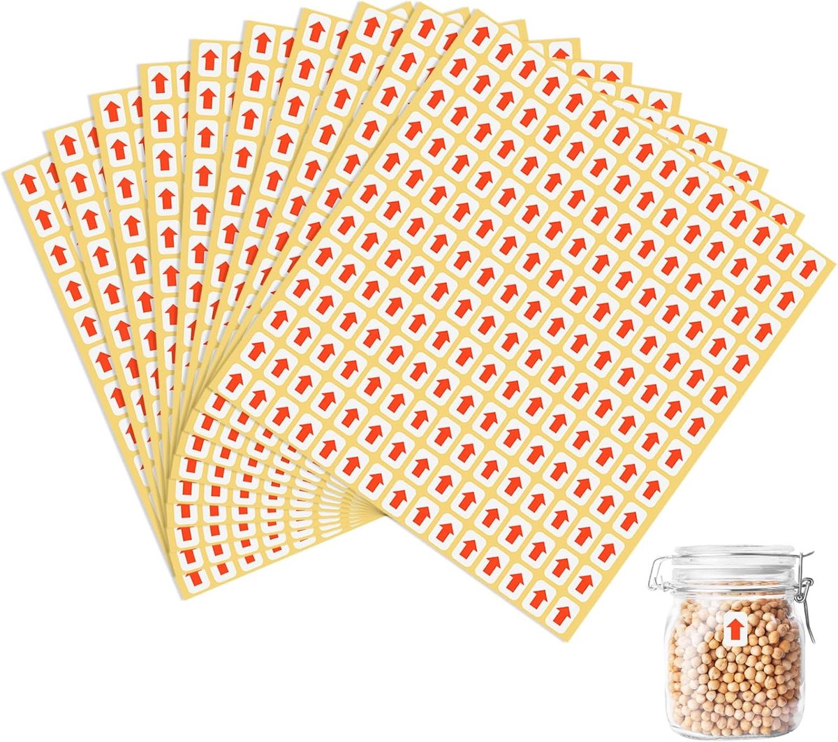 Mini pijl stickers 12,7 mm - zelfklevende rode labels - markeren van producten - ideaal voor inspectiefouten - ShopVlot