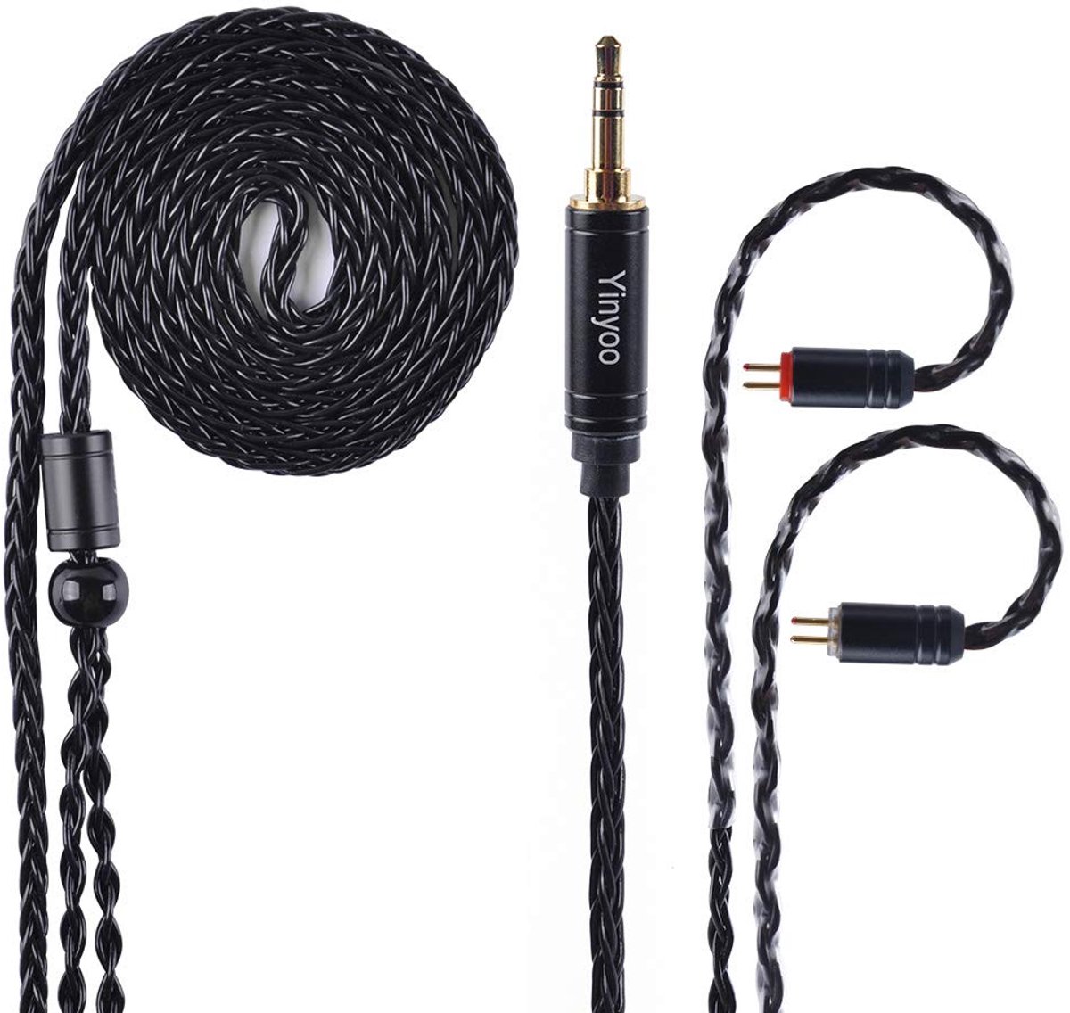 Hoofdtelefoon kabel 8-kern - zilver vergulde koperdraad - 3.5mm aansluiting - verbeterde geluidskwaliteit - ShopVlot