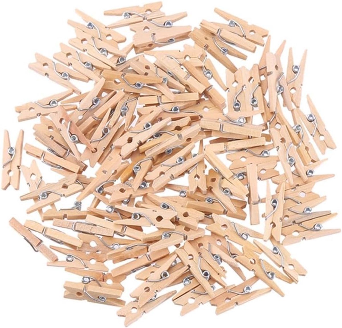 Mini wasknijpers 2,5 cm - natuurlike hout - multifunctioneel - ideaal voor DIY en decoratie - ShopVlot