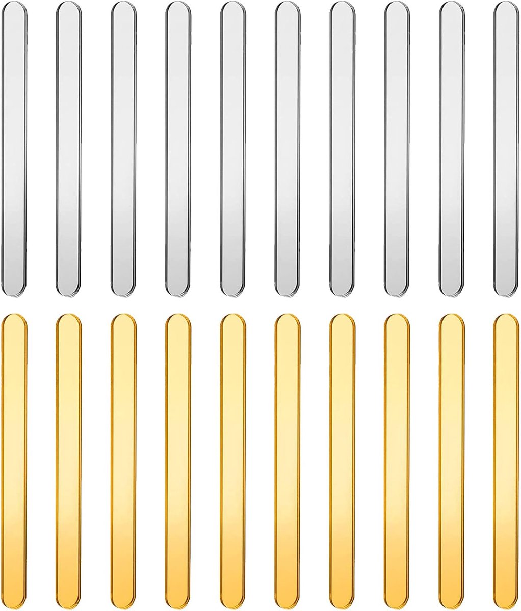 Herbruikbare acryl cake sicle sticks - 20 stuks - duurzaam acryl - ideaal voor DIY ijsroomtaart - ShopVlot