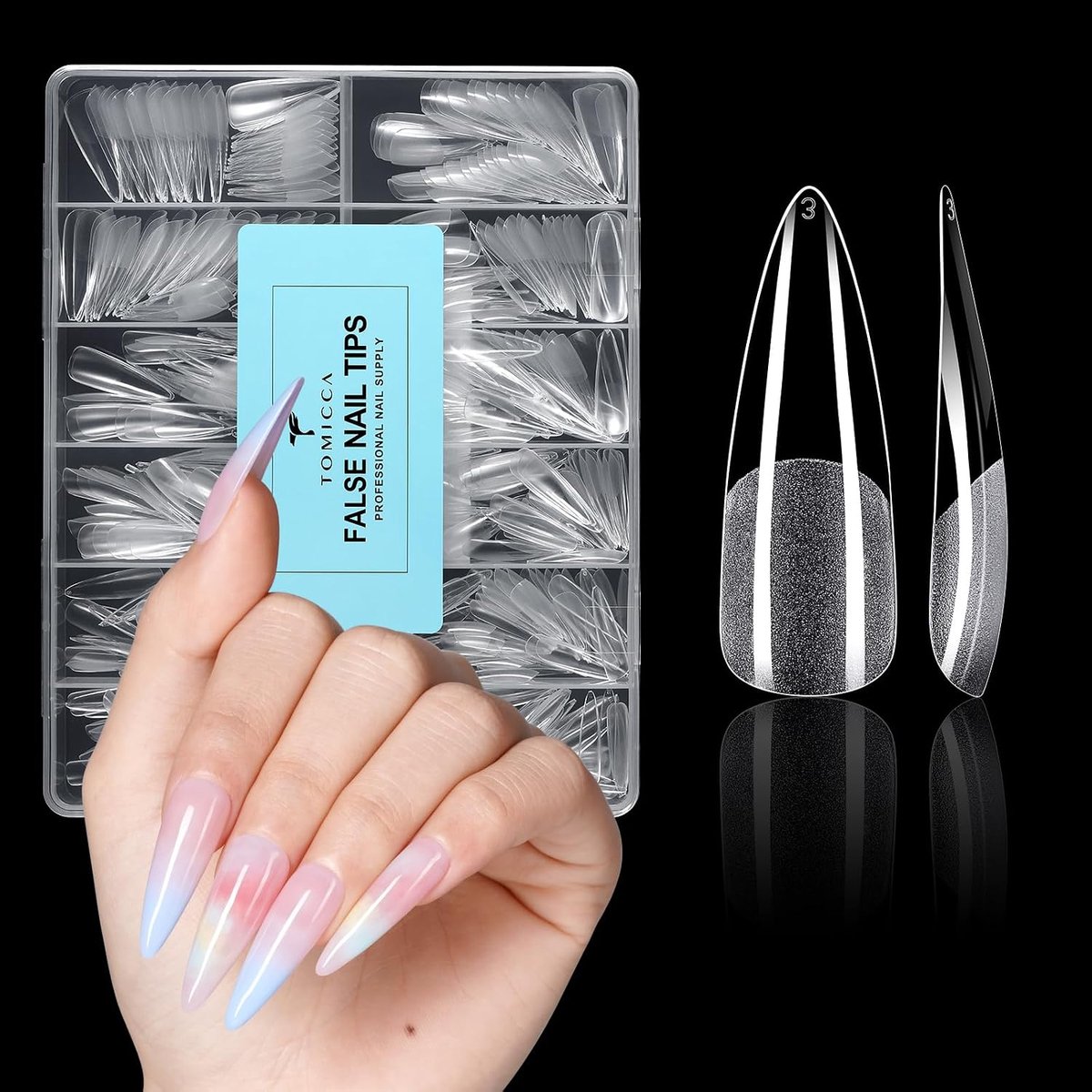 Valse nageltips 510 stuks - 15 maten - amandelvorm - perfect voor DIY nagelkunst - ShopVlot