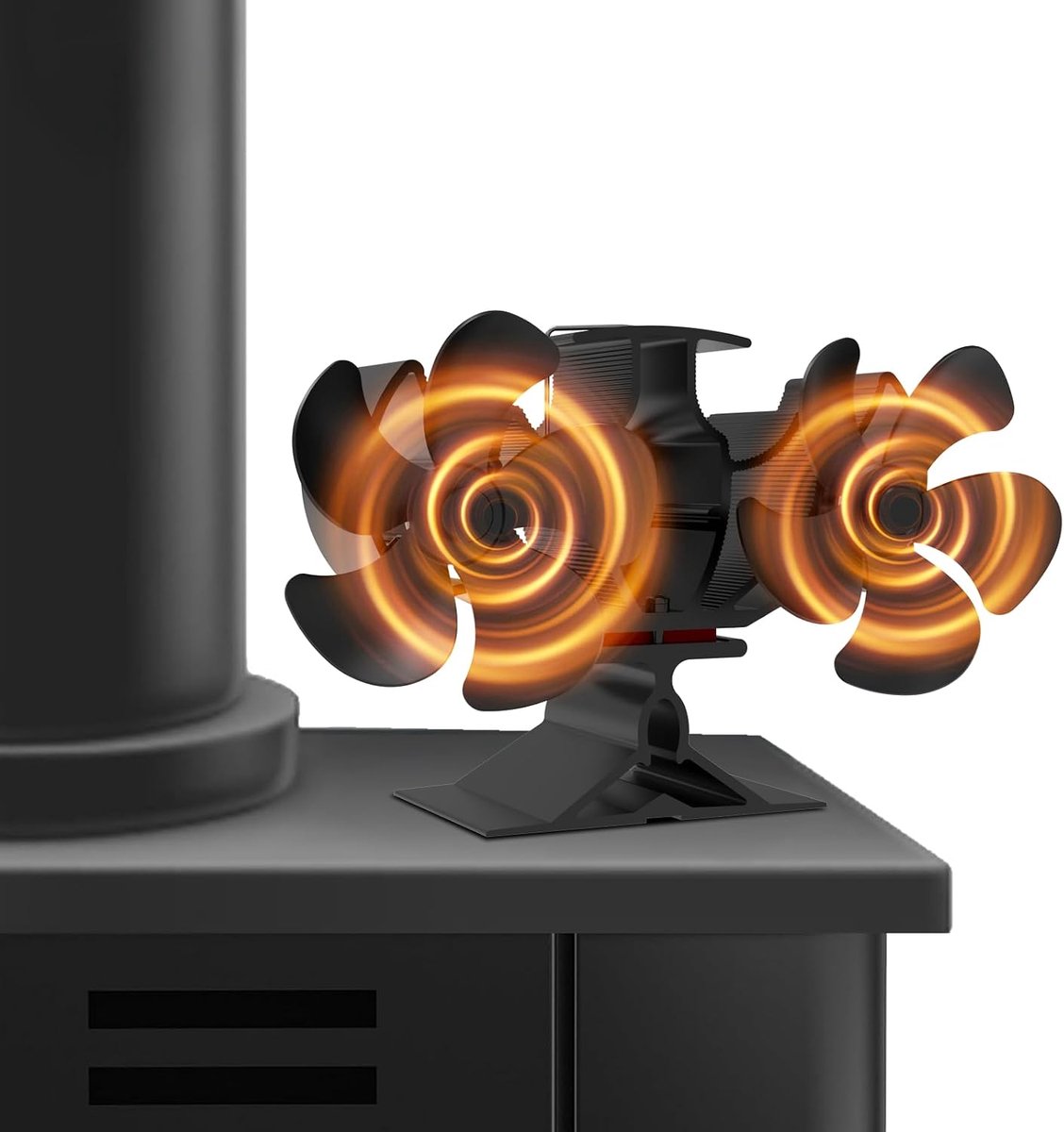 Houtkachel ventilator - 10 messen - ecologisch - verwarmt efficiënt - ShopVlot