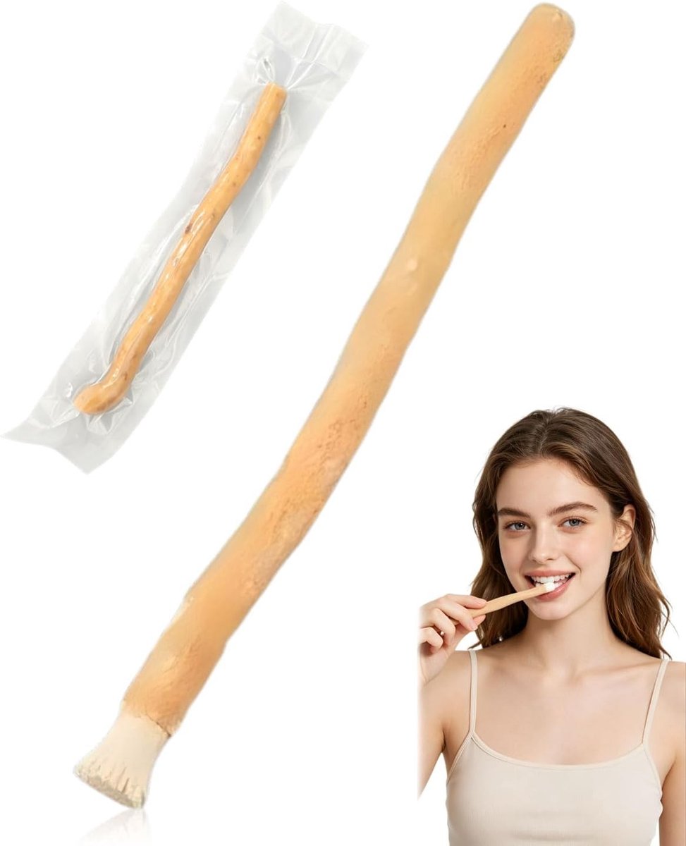 Natuurlijke Tandreinigingshout voor Zachte Tandverzorging, Veganistisch en Plasticvrij, Ideaal voor Dagelijks Gebruik