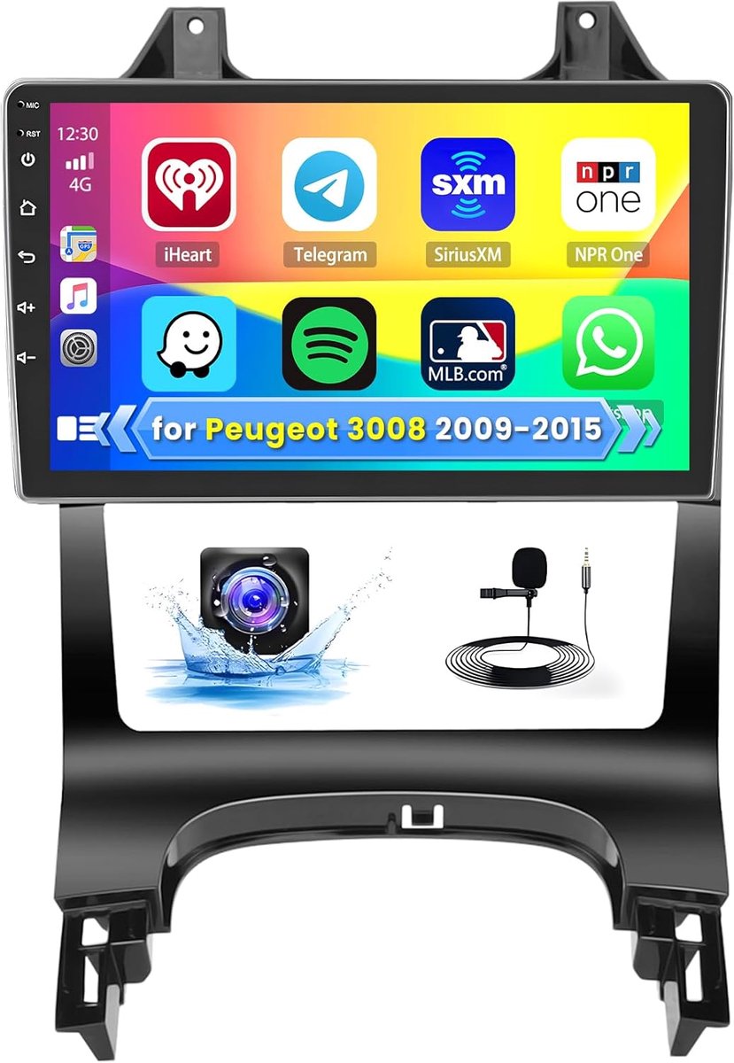 Auto Radio 9 Inch - Android 13 - Draadloze Carplay - Navigatie met GPS - ShopVlot