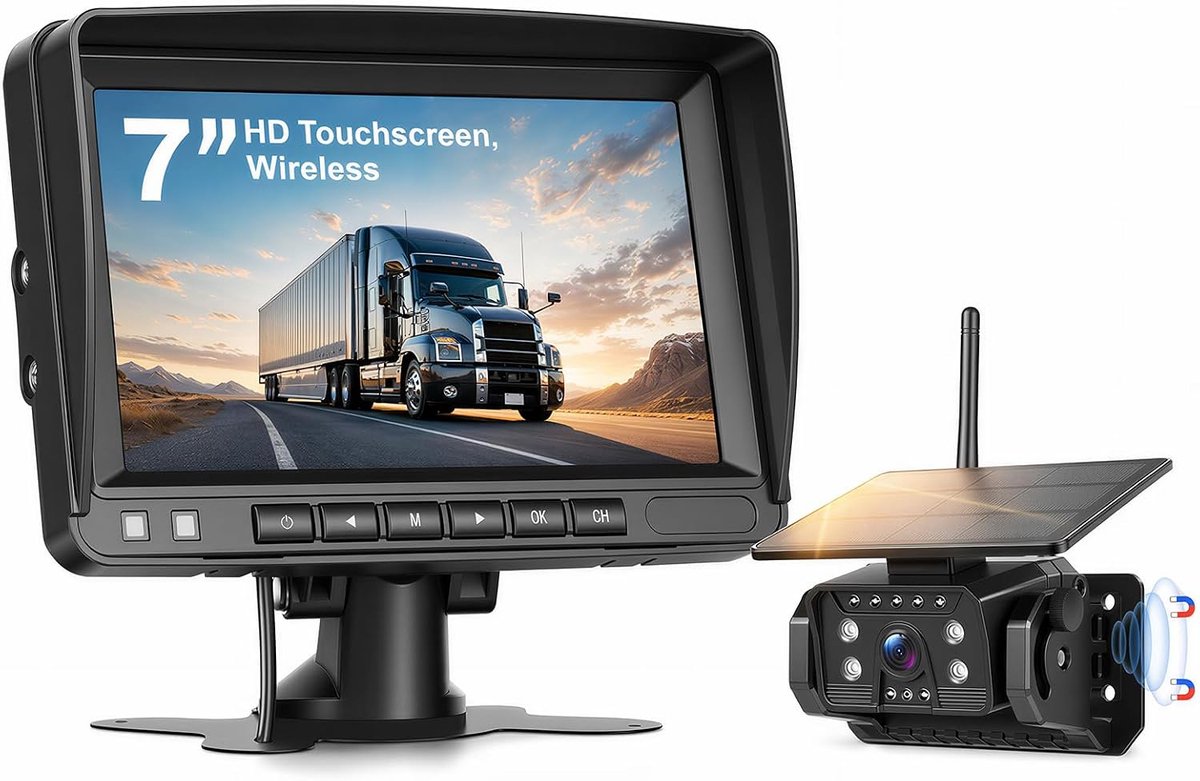 Draadloze achteruitrijcamera 7 inch - HD-monitor - IP69 waterdicht - optimaal nachtzicht - ShopVlot