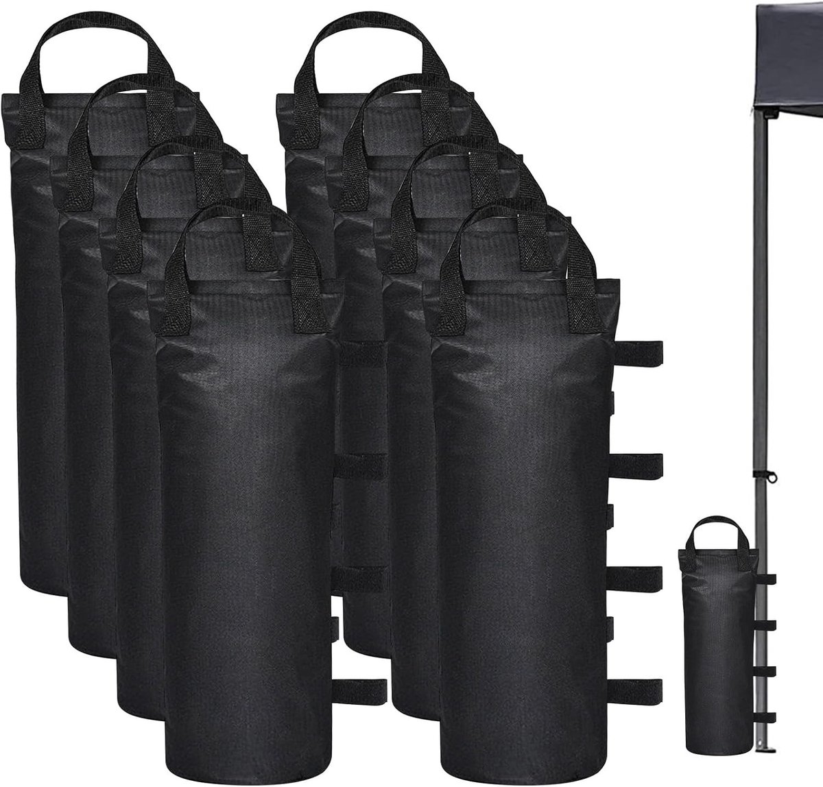 8 Stuks Zware Oxford Zandzakken voor Stabiliteit, Dubbel Gestikt, Ideaal voor Tent en Parasolgebruik