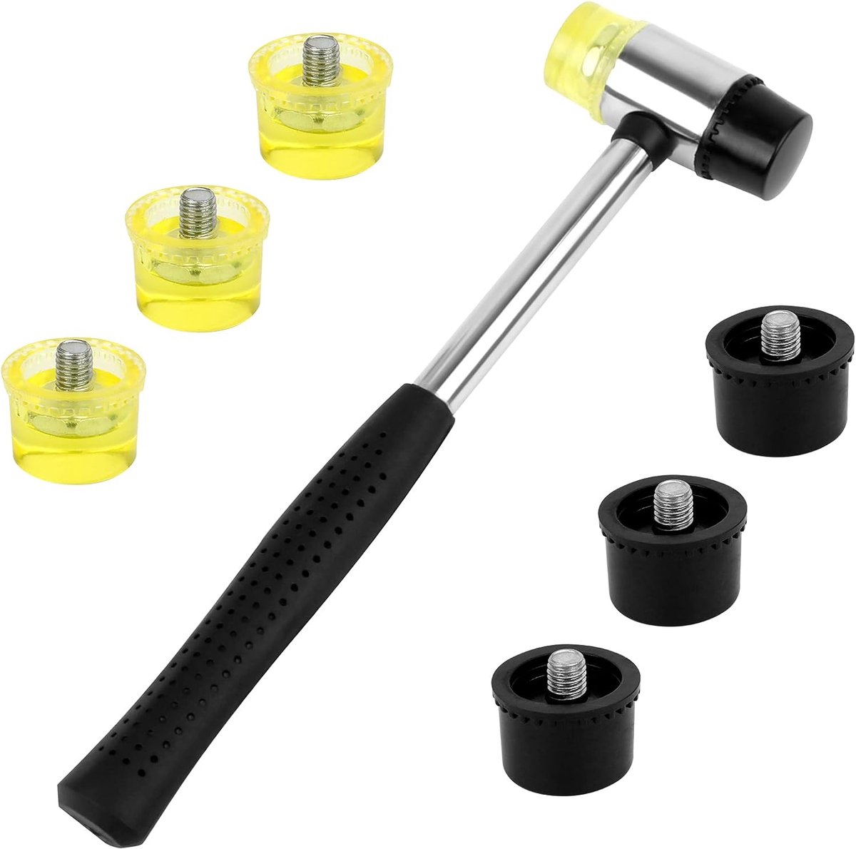 Rubber hamer 25mm - dubbele kop - vervangbare rubberen koppen - ideaal voor sieraden en leerbewerking - ShopVlot