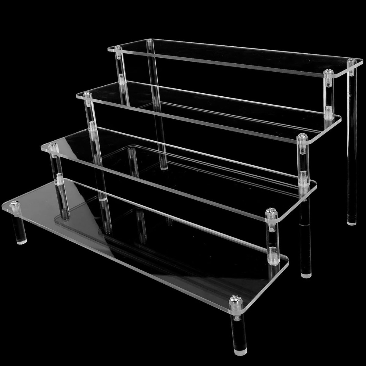 Acryl Display Stand 4-Trede - Transparante Cupcake Houder - Stevig en Duurzaam - Ideaal voor Decoratie - ShopVlot