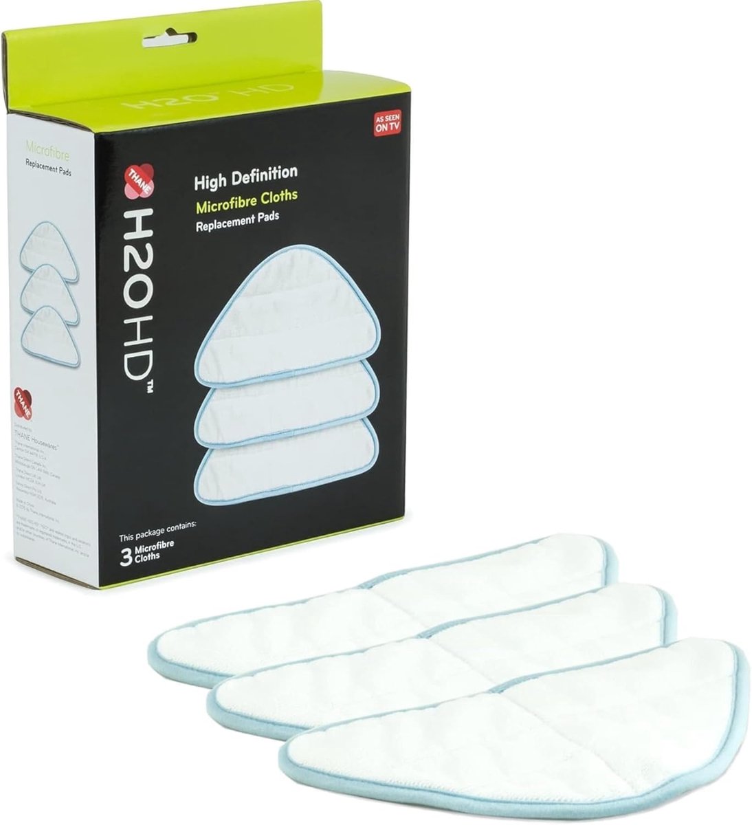 Microvezeldoeken set van 3 - Wasbare vervangpads voor stoomreinigers - Geschikt voor H2O HD, Dual Blast & Lite - ShopVlot
