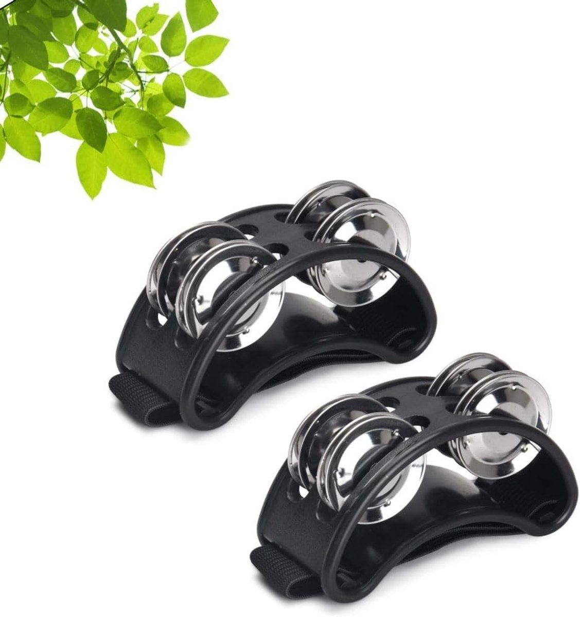 4-Pack Voetdrum Pedalen Set voor Drums met Stalen Klokken, Muziekinstrumenten en Accessoires voor Concerten en Feesten