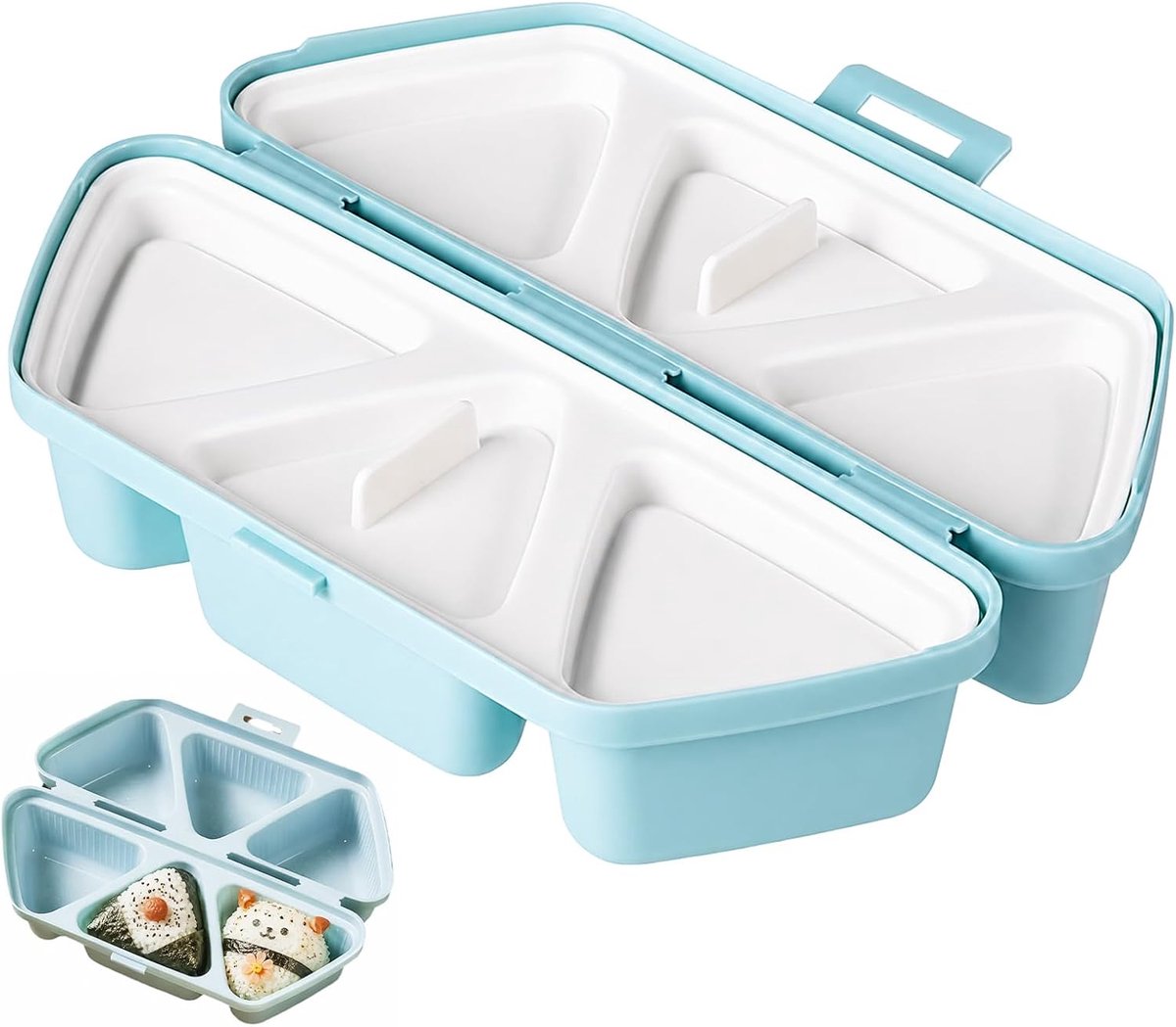 Onigirivormen 6-in-1 - driehoekige sushivormen - antiaanbaklaag - eenvoudig in gebruik - ShopVlot