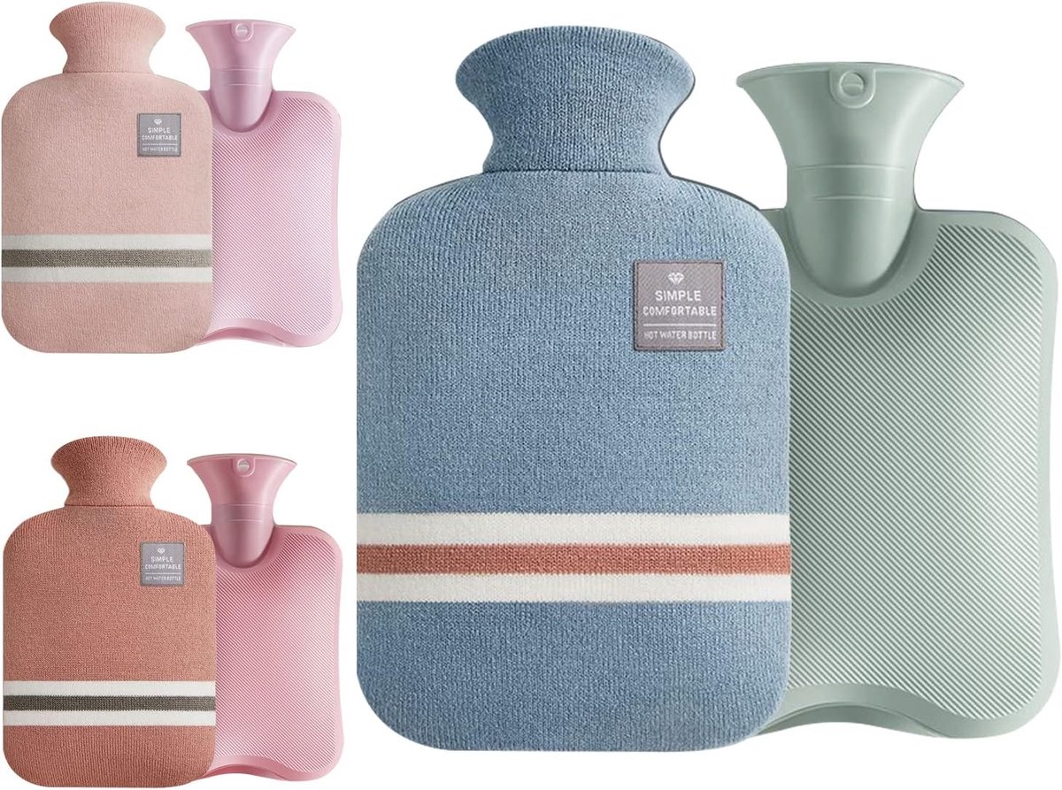Warmwaterzak 1,8 liter - zacht deksel - veilig en duurzaam - bescherming tegen kou - ShopVlot