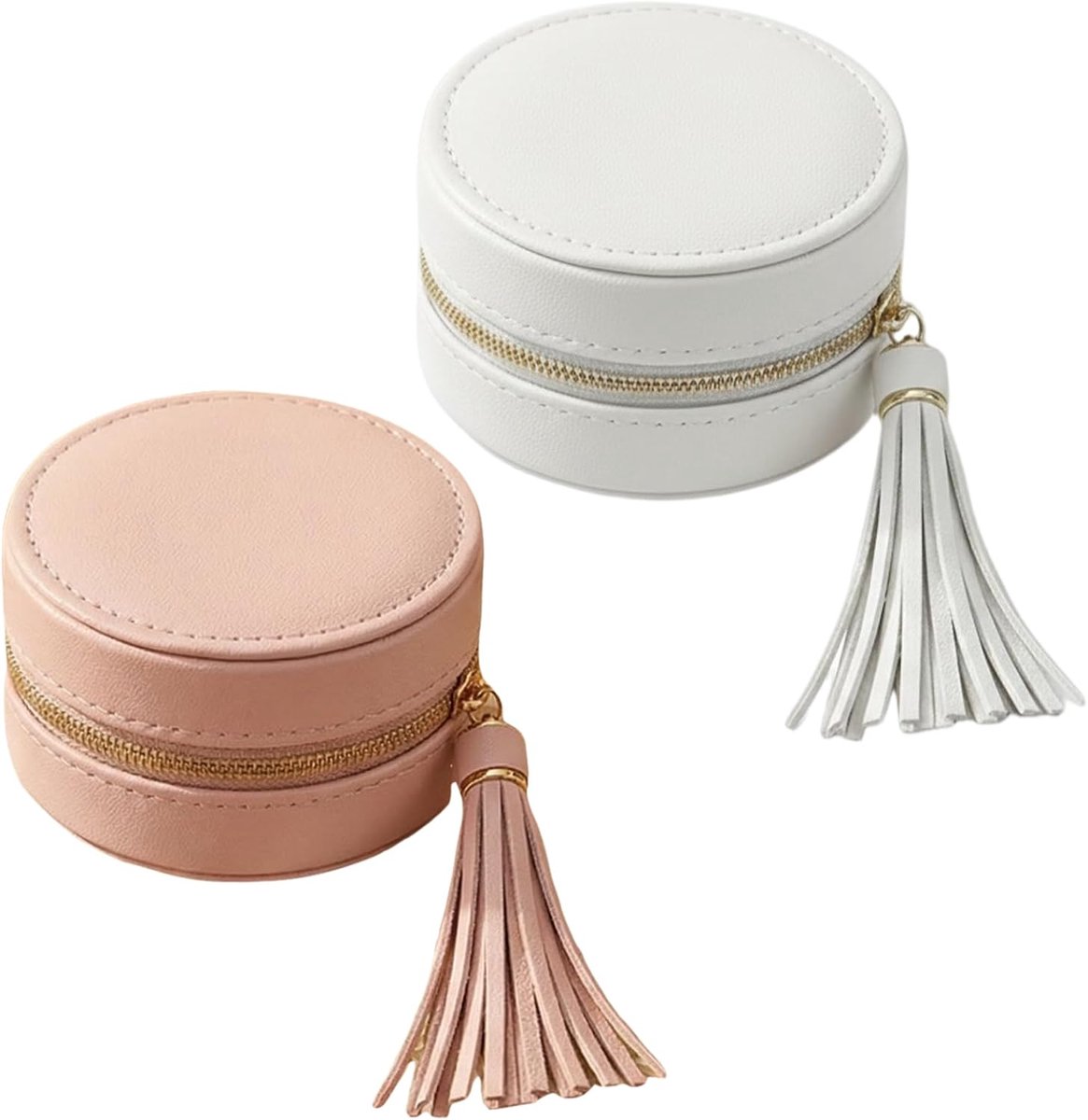 Reis-sieradenkistje set van 2 - compact PU - sieradenopslag voor dames - ideaal voor onderweg - ShopVlot
