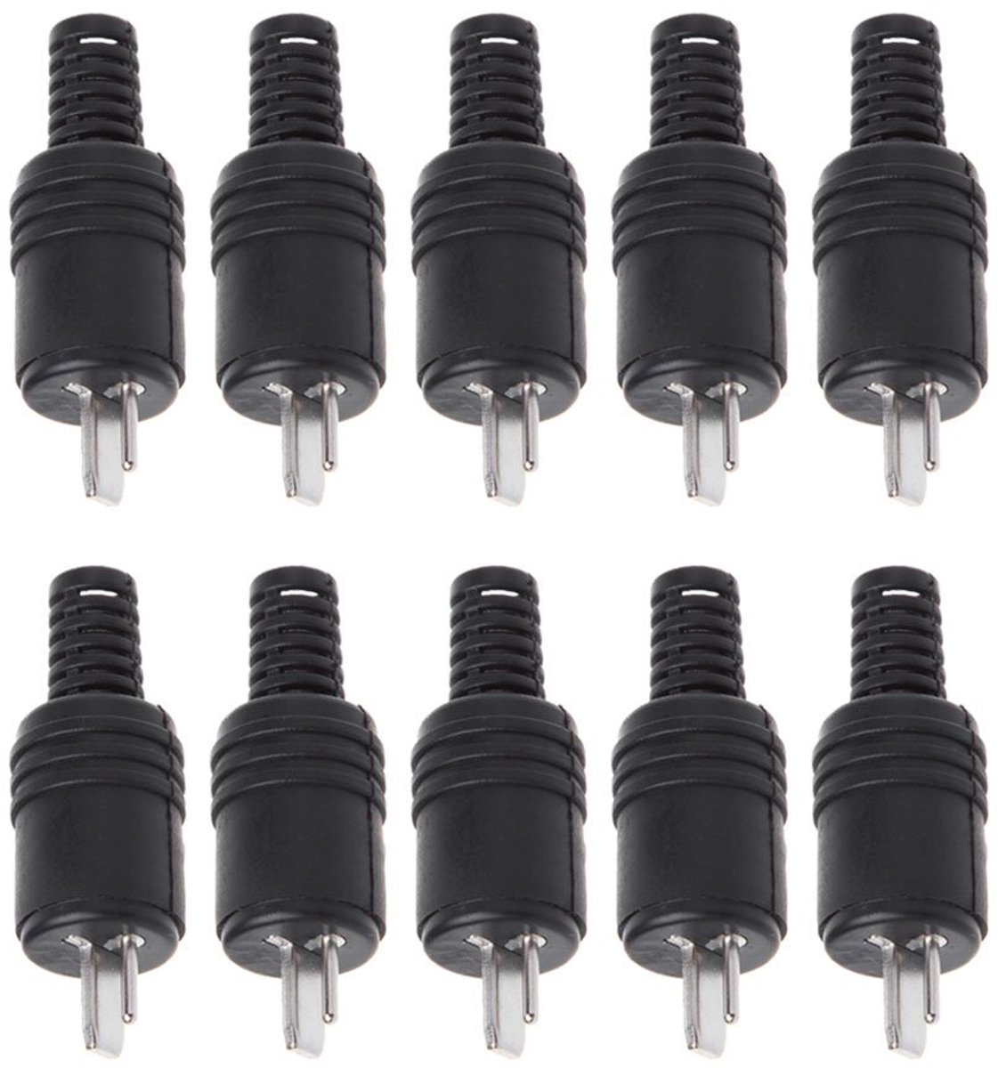 Fagu o 10pcs 2 pin DIN speaker plug 2 pole plug HiFi speaker cable solder connection - ShopVlot