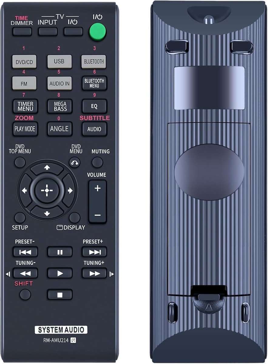 New RM-AMU214 Replacement Remote Control Compatible with Sony Home Audio System CMT-SBT40D HCD-SBT40D CMTSBT40D - ShopVlot