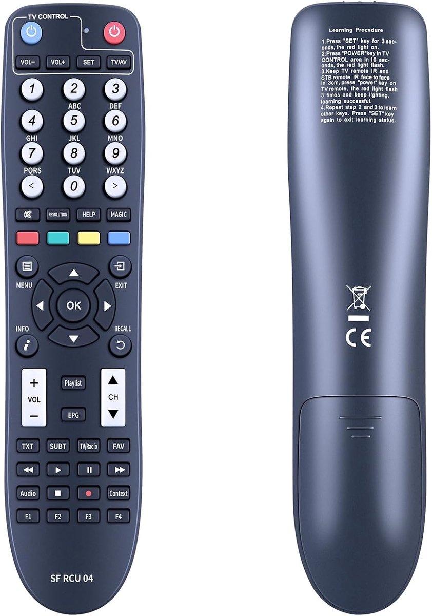 Replacement remote control suitable for Octagon SF04 RCU SF RCU 04 SX87 SX88 SX89 SX887 SX888 SX889 - ShopVlot