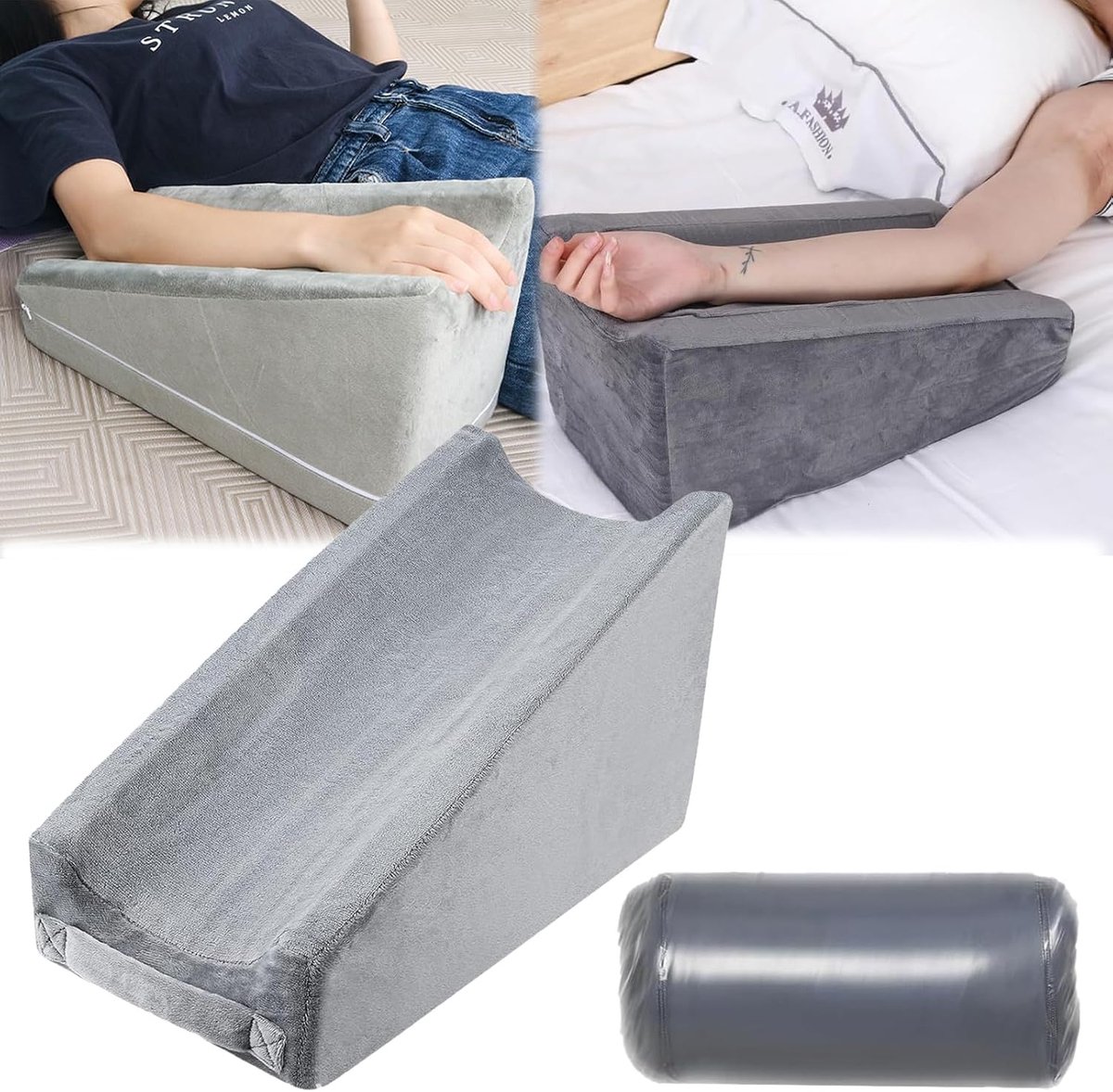 Arm Raise Pad, Leg Raising Pillow Armrest Cushion Leg Wedge Cushion Wedge Cushion Support Cushion with Removable - ShopVlot