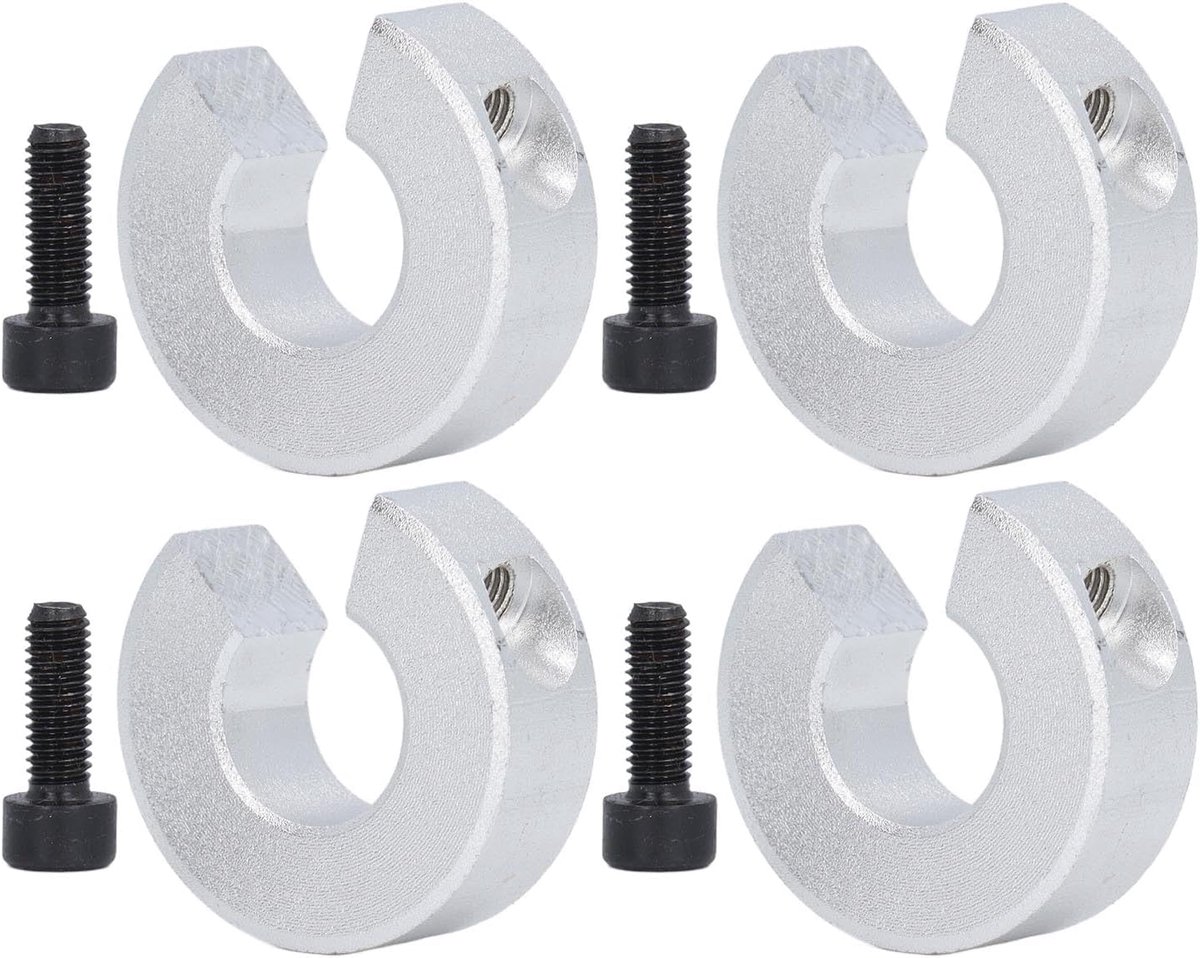 4-pack 16 mm binnendiameter 35 mm buitendiameter 10 mm dikke aluminiumlegering lineaire geleider stopring klemas - ShopVlot