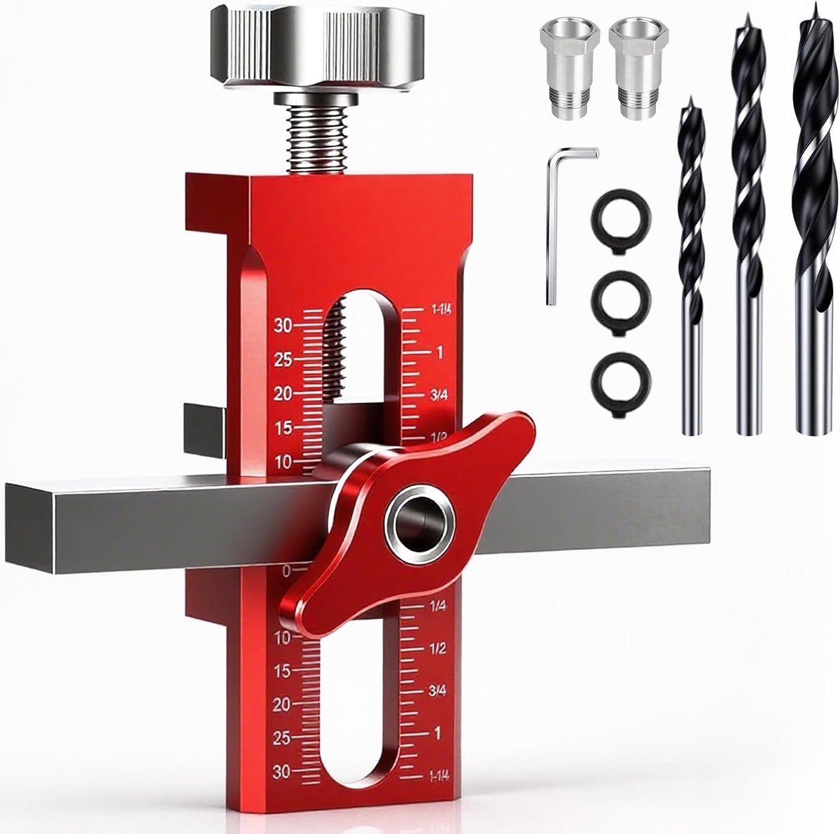 2-in-1 adjustable cabinet door mounting aid: robust and easy cabinet installation aluminum alloy positioner with 3 - ShopVlot