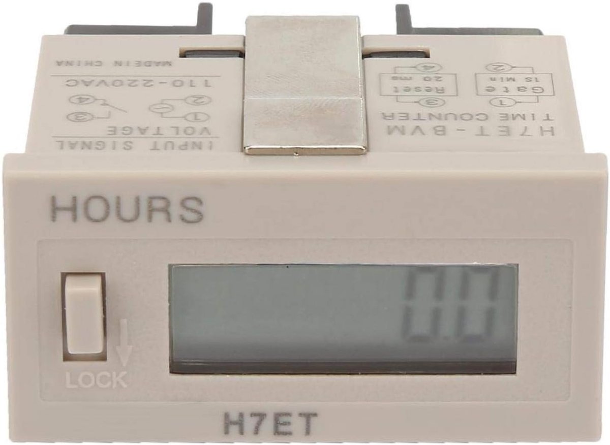 AC 110-220V H7ET-BVM, Digital Electric Counter with 6-Digit LCD Screen, Hour/Minute/Second Modes(#1) - ShopVlot