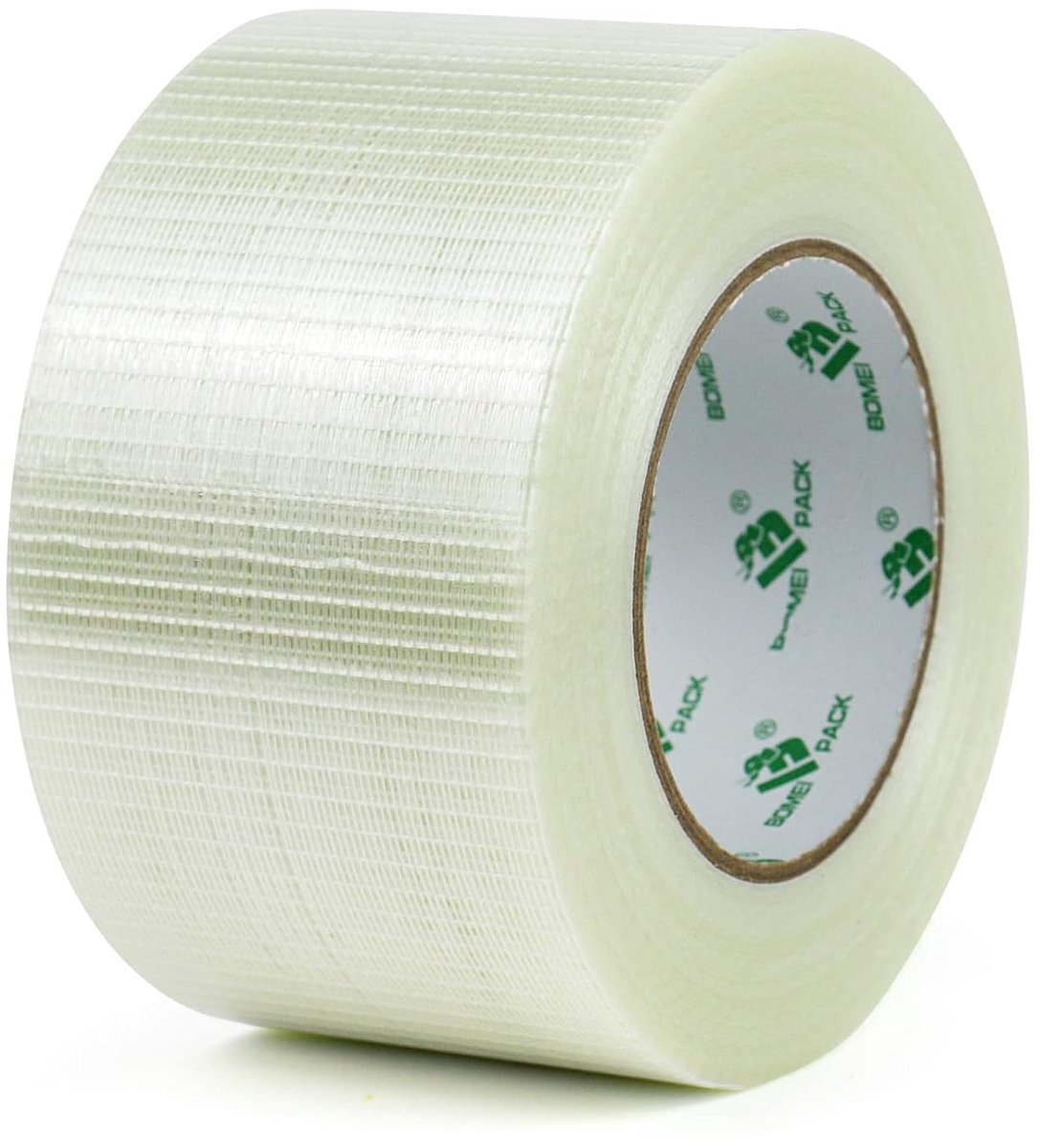 BOMEI PACK Filament Strapping Tape, 1 Piece 75 mm x 50 m Transparent Reinforced Fiberglass Tape Filament Tape - ShopVlot
