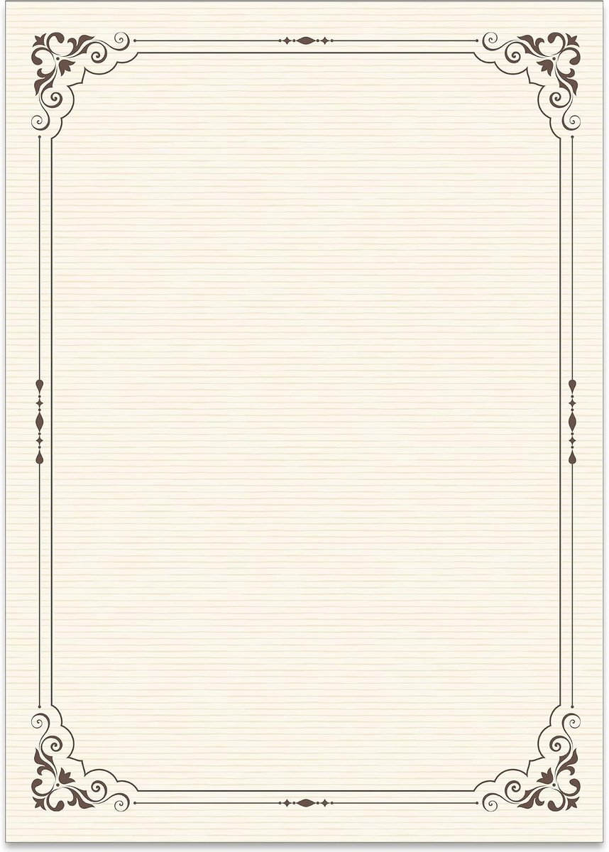 40 recycling sheets of old-fashioned stationery / vintage design paper DIN A4 recycling. Ideal for vintage invitations - ShopVlot