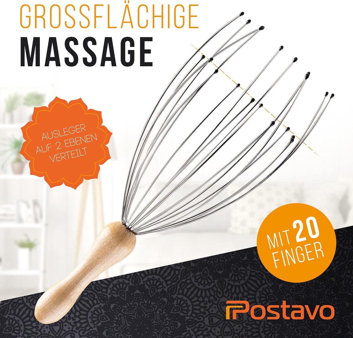 [Original] Head massage spider - head massager with 20 fingers - for perfect relaxation and better blood circulation - ShopVlot
