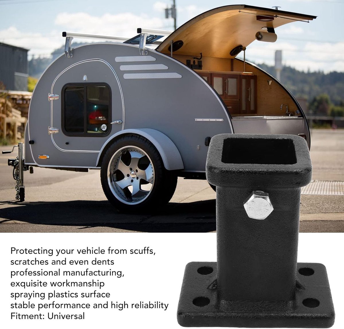 Receiver Tube for Trailer, 2 Inch Bolt on Receiver Tube Adapter for Tow Bar Receiver Universal for Pickups - ShopVlot