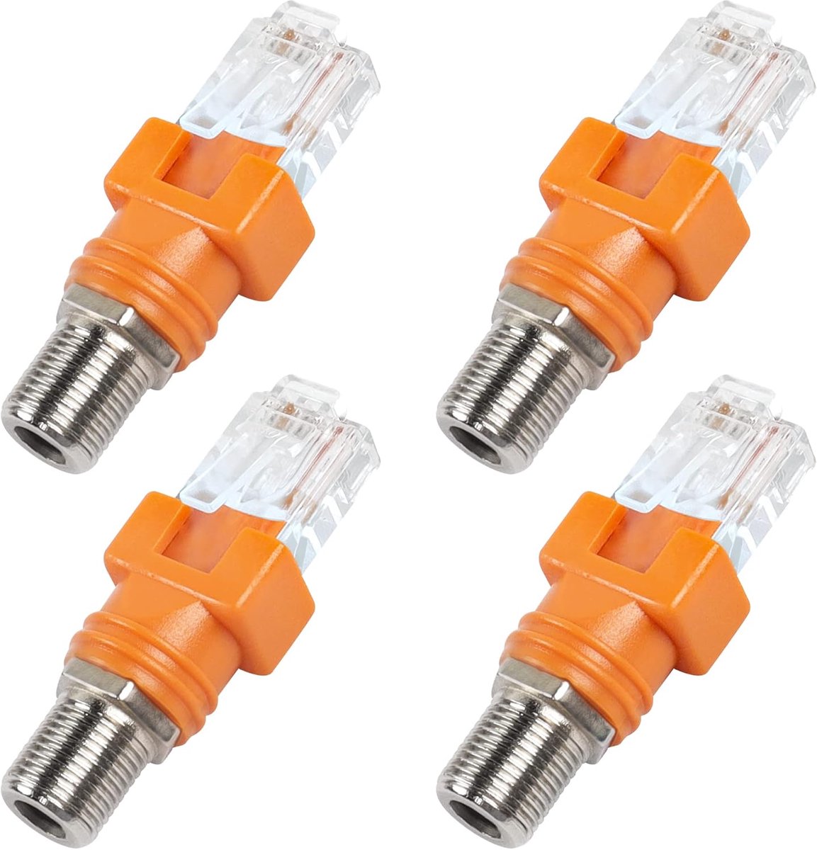 MEIRIYFA RF to RJ45 Converter, Coaxial Cable to Ethernet Adapter, F Bus to RJ45 Plug, Cylinder Coaxial Fittings - ShopVlot