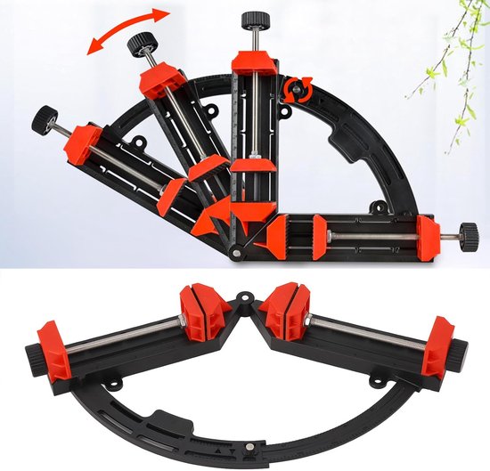 Woodworking Right Angle Clamp, 30° To 90° Angle Adjustable Fast Lock Angle Clamp Multi Angle 45° Scribing Rular With - ShopVlot — afbeelding 4
