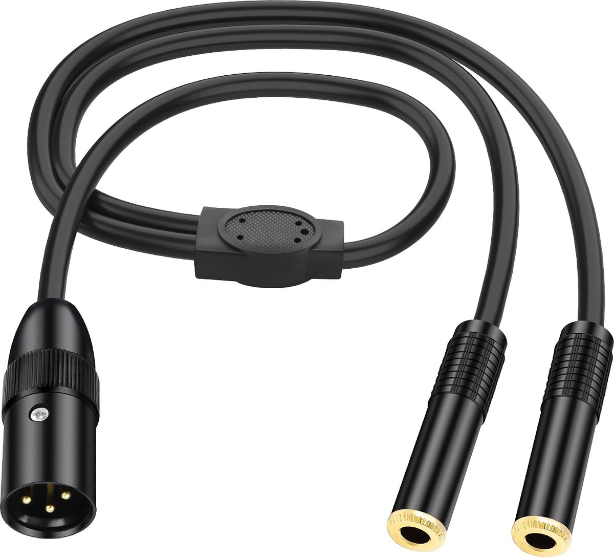 MEIRIYFA XLR 3 Pin to Dual 6.35mm 1/4 Inch Y Splitter Cable, Gold Plated XLR Plug to Dual 6.35mm TRS Bushing - ShopVlot