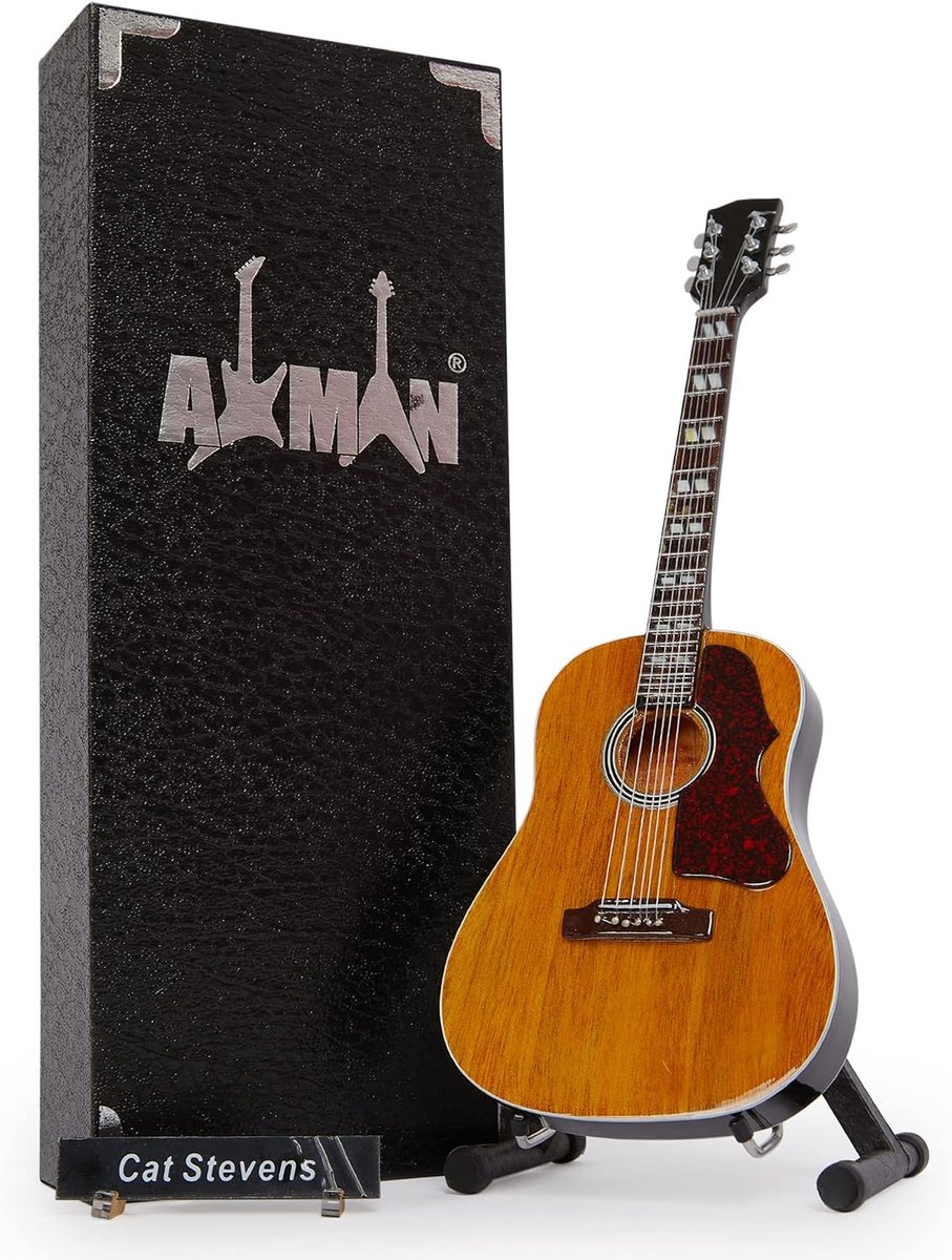 Cat Stevens - Miniature Guitar Replica - Music Gifts - Handmade Ornamental 1/4 Scale - ShopVlot