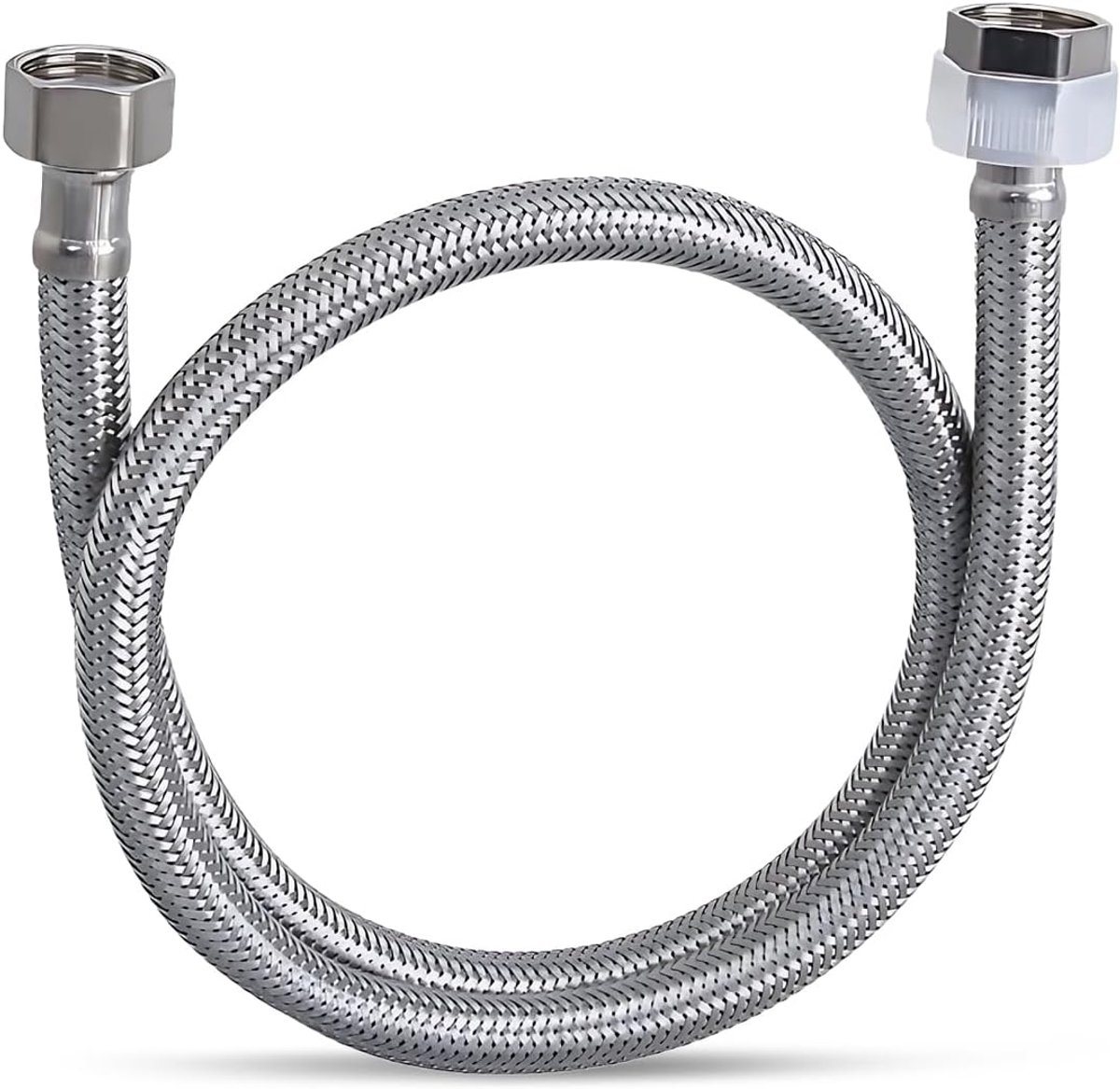 100cm 304 Stainless Steel G1/2 Double Armored Water Hookup Hose - ShopVlot