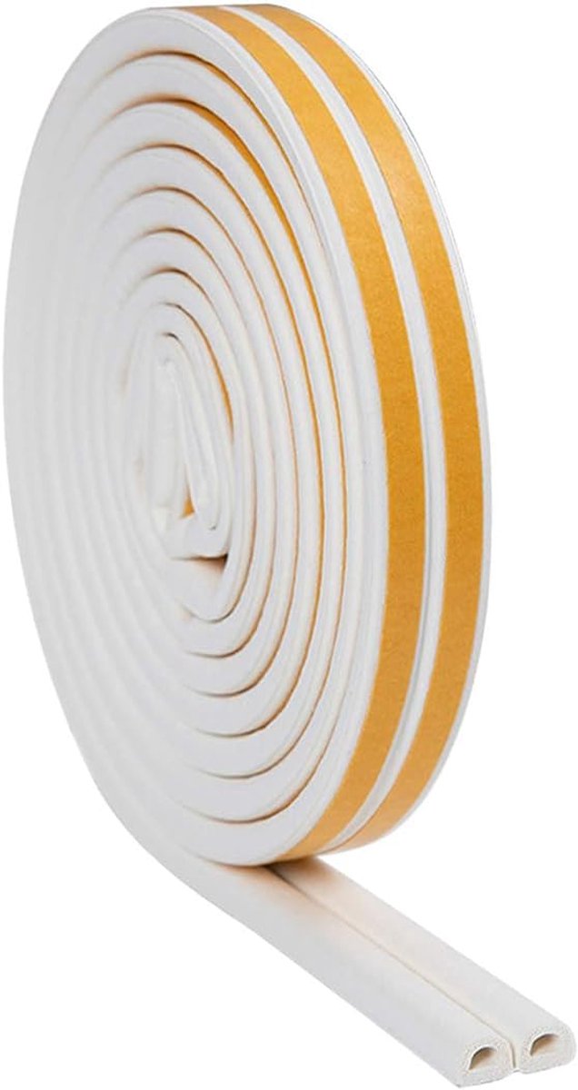 1 roll 5 m self-adhesive sealing tape for windows and doors, vibration damping material for sound insulation (white) - ShopVlot