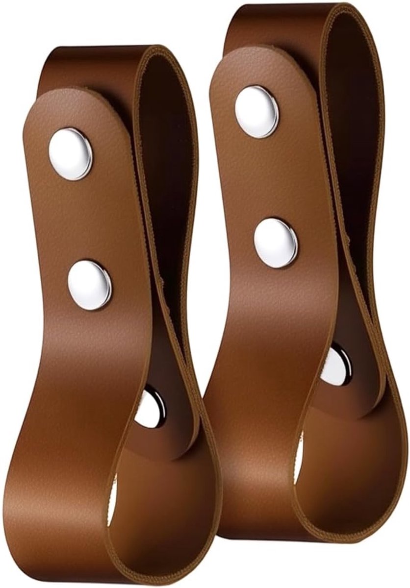 SnelShoppen - 2 Stuks PU Leren Rijdzwepen Houder, Verstelbare Middeleeuwse Zweeplus, Handgemaakt voor Mannen, Halloween, Cosplay, Kostuums, Rijdaccess