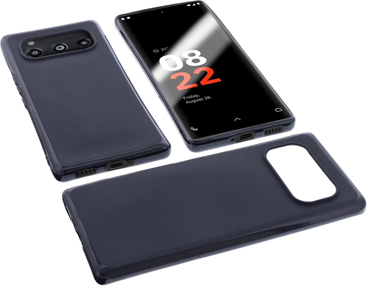 Case Compatible with Volla Quintus Protective Case Black Bag Rubber TPU Phone Protection Smartphone Cover Edge - ShopVlot