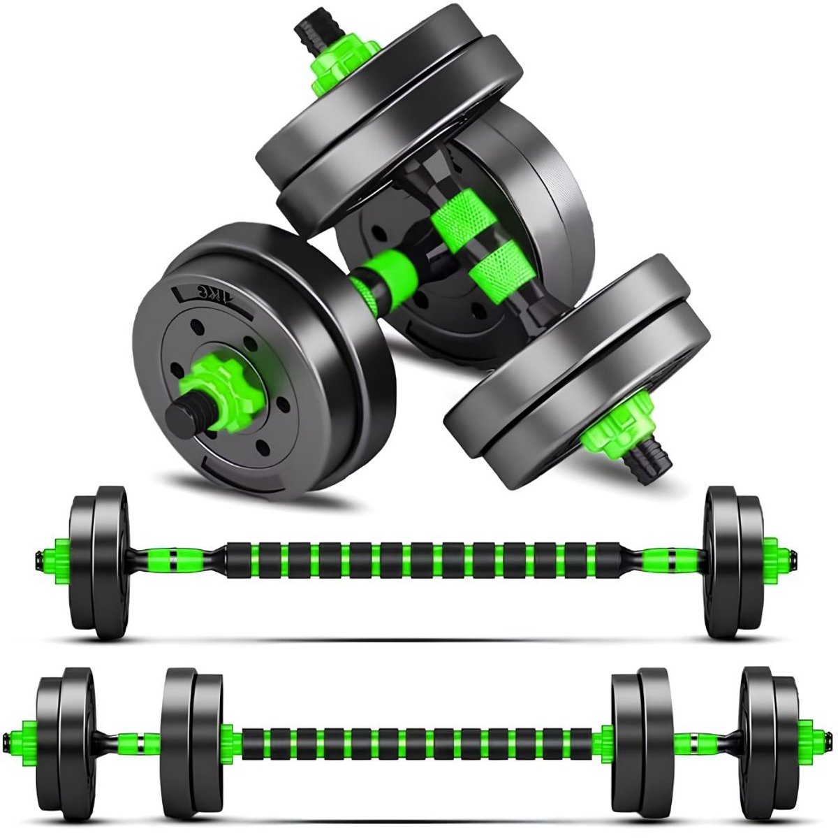 VALI® Dumbells - Verstelbare Dumbells - Gewichten - Zwart - 43cm x 23cm x 16cm