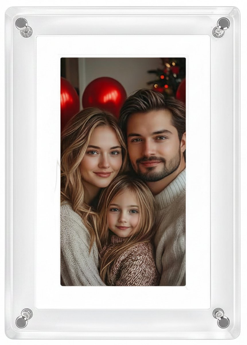 SNJY® Digitale Fotolijst - Digitaal Fotolijstje - Digitaal Fotokader - 5 Inch/12,7 cm - Transparant