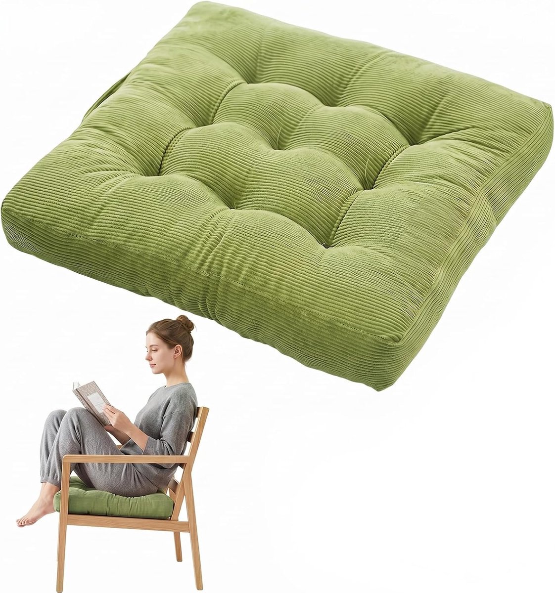 Vloerkussen 40 x 40 cm - katoen - waterafstotend - ideaal voor binnen en buiten - ShopVlot