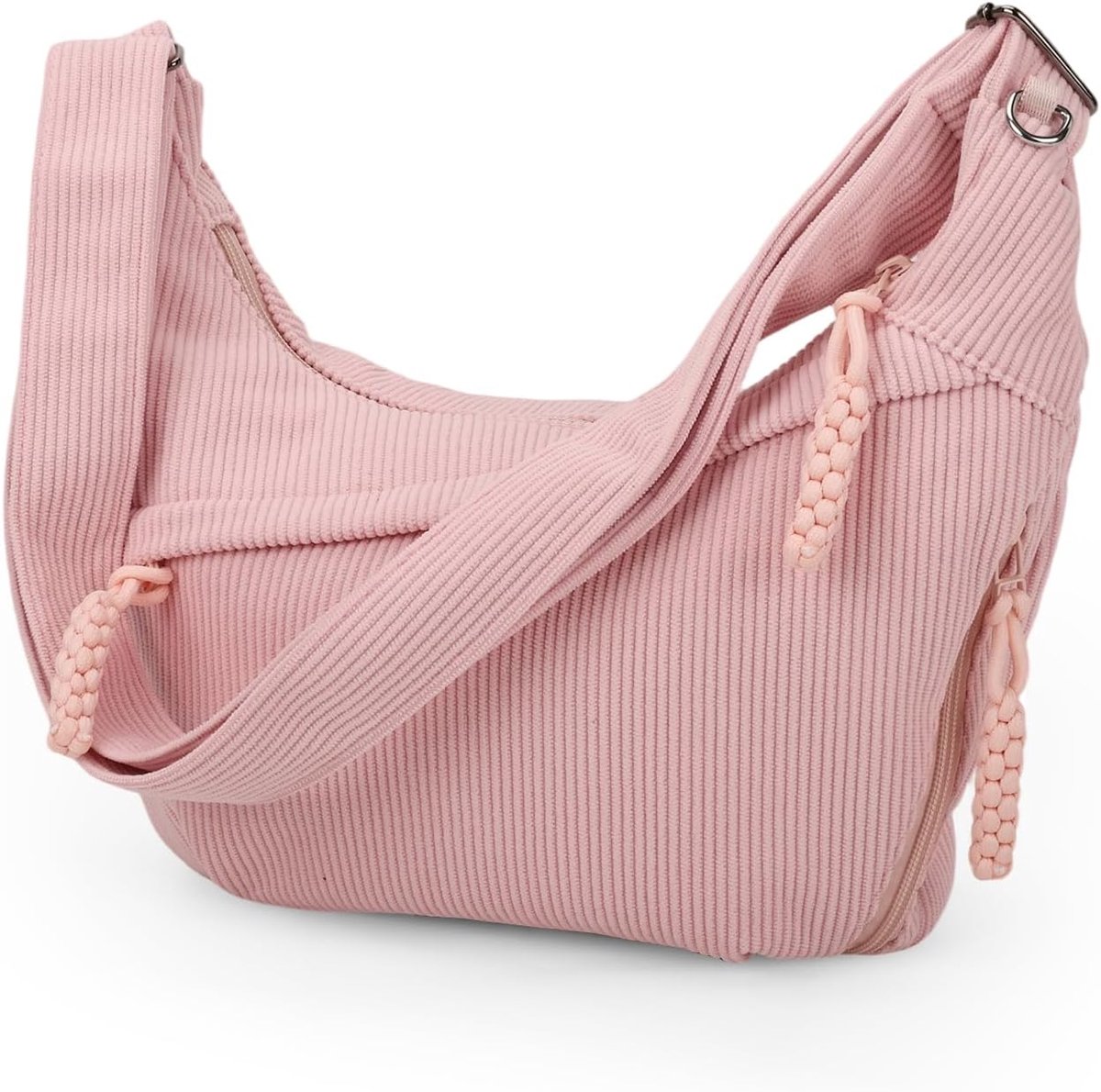 Schoudertas voor vrouwen - Corduroy crossbody tas - 3 ritsvakken - Perfect voor dagelijks gebruik - ShopVlot