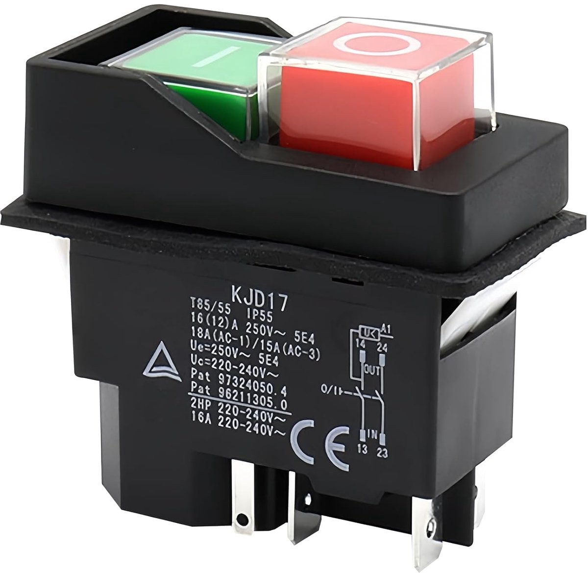 Elektromagnetische schakelaar 250V - 16A 5-pins - waterdicht - betrouwbaar gebruik - ShopVlot