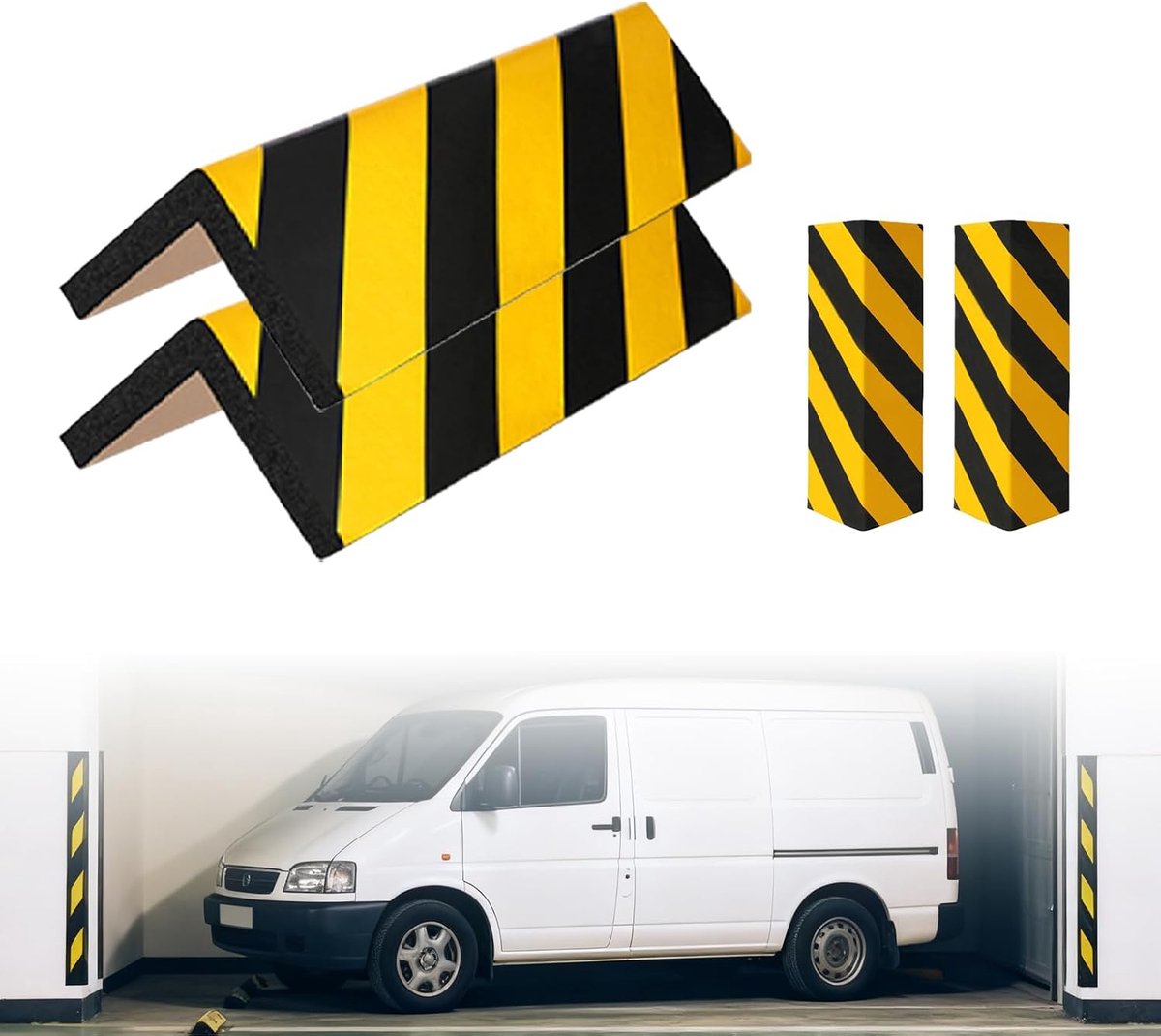 Garage randbescherming set van 2 - 40 x 25 x 2 cm - zelfklevend schuim - beschermt auto en muur tegen schade - ShopVlot
