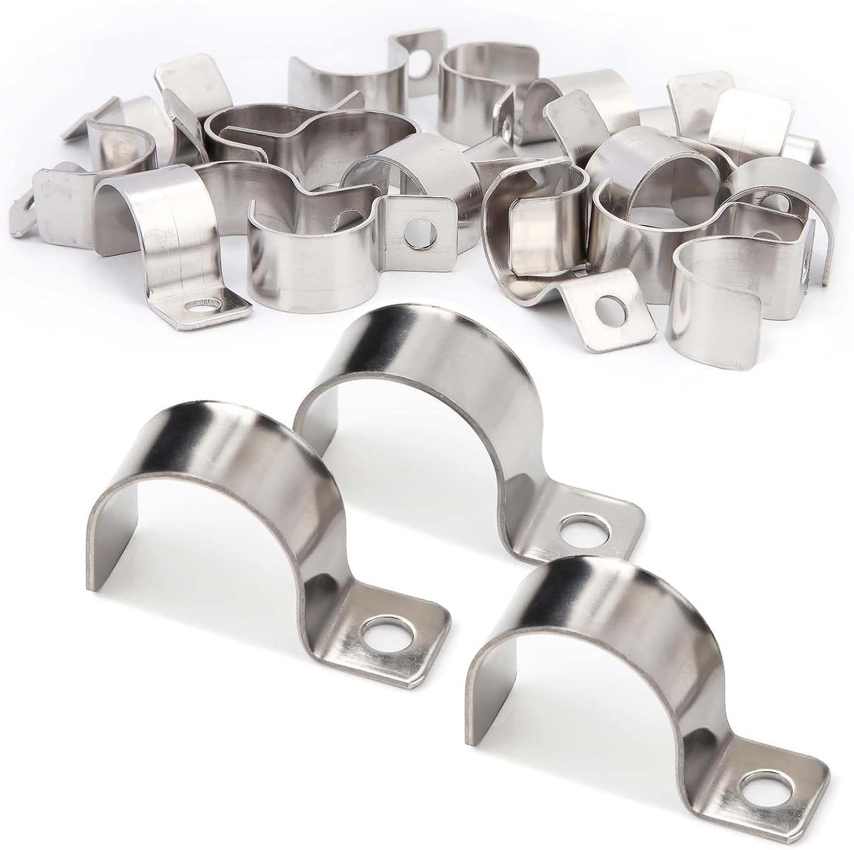 Metalen buisklemmen 25 mm - RVS - Enkele opening - Geschikt voor kabels en leidingen - ShopVlot