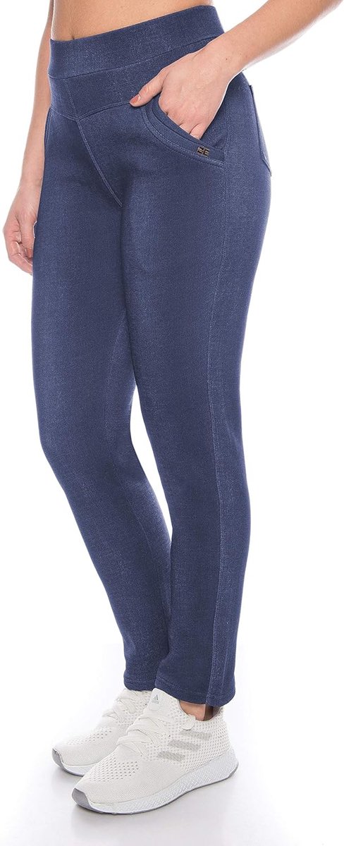 Thermoleggings dames - denimlook - gevoerd met fleece - perfect voor koude dagen - ShopVlot