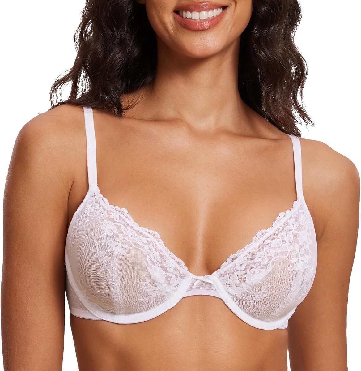 Bralette plus size - sexy transparant - ongevuld met beugel - comfortabel voor elke dag - ShopVlot