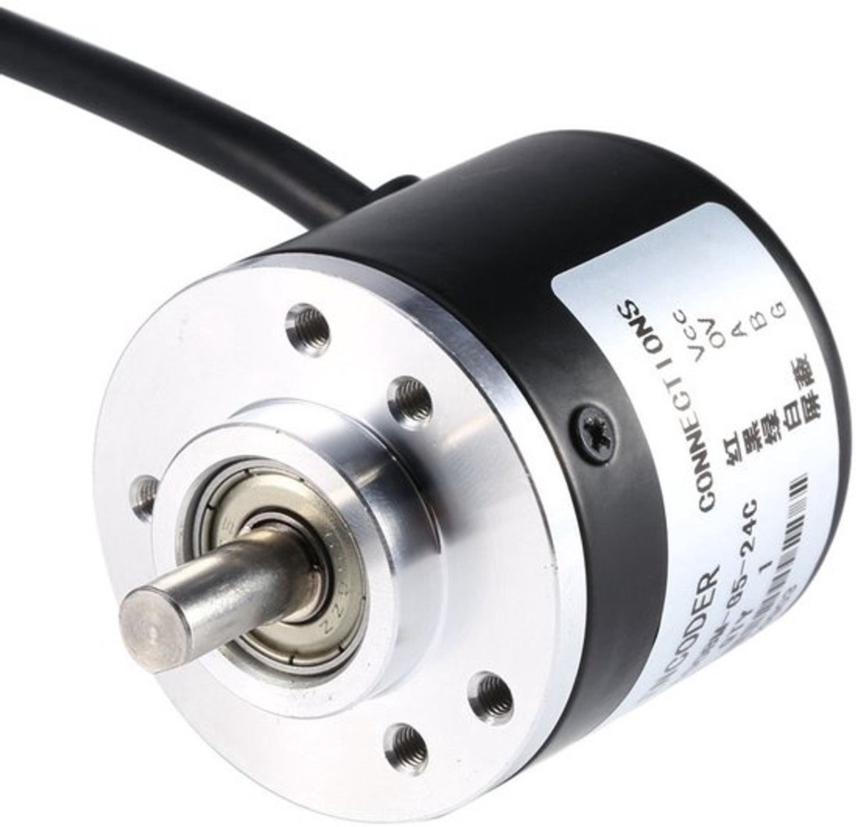Roterende Encoder 600p/r - Incrementele Draaisensor - 6mm As - DC5-24V Ingangsspanning - Toerental/Hoekmeting - Geschikt voor Automatische Snijmachines