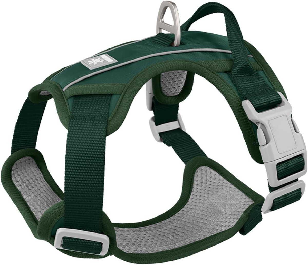 Hondentuigje verstelbaar - zacht gevoerd harnas - anti-trek met clip - veilig en comfortabel - ShopVlot