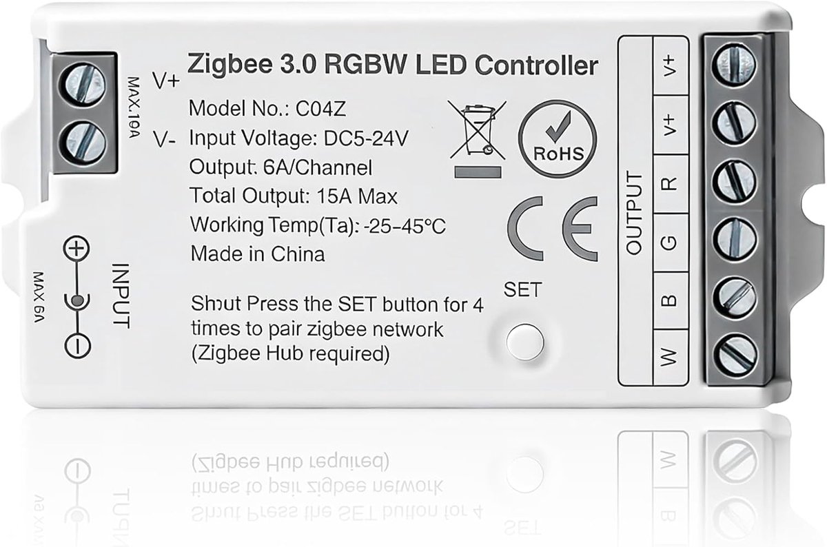 LED Controller RGBW Zigbee 3.0 - Draadloos - Voice Control - Slimme verlichting beheren - ShopVlot