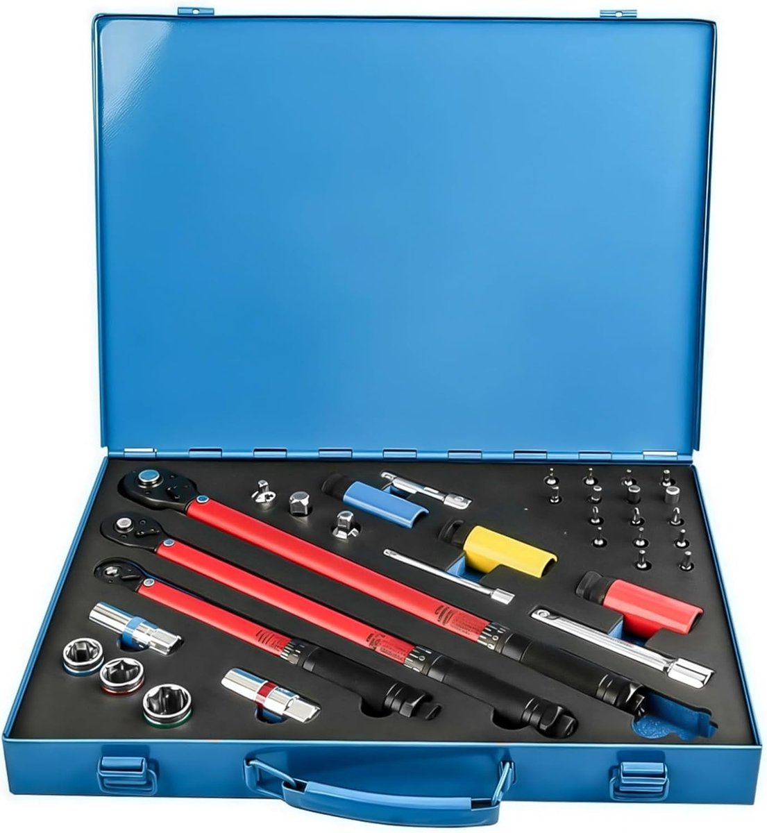 Momentsleutel Set 33 Delig - 1/4, 3/8 en 1/2 Inch - 2-230 Nm Precisie Momentsleutel met Doppen en Accessoires
