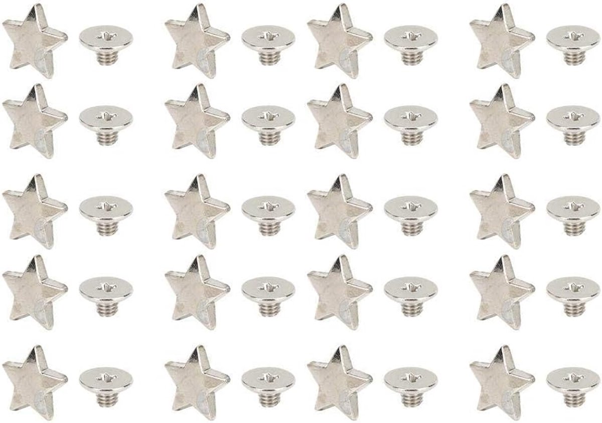 Rivets voor DIY Kleding en Schoenen - 20 Stuks Stervorm - Aluminium - Voor Unieke Decoratie - ShopVlot